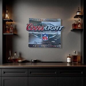 Y2K Coors Light NFL Official Sponsor Refresh Your World in Spanish Tin Sign